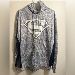 Superman Men's XL Full Zip Digital Camo Performance Hoodie Sweatshirt